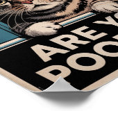 猫おもしろいポスター | ウンコしてるのか？ | キャットアート ポスター (角)