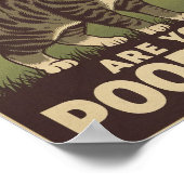 猫おもしろいポスター | ウンコしてるのか? | キャットアート ポスター (角)