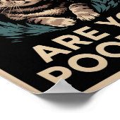 猫おもしろいポスター | ウンコしてるのか? | キャットアート ポスター (角)