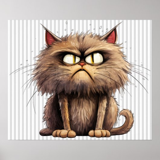 猫おもしろいポスター ポスター (正面)