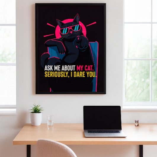 猫おもしろいポスタ頼ー – 猫のウォールアートについて ポスター