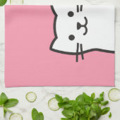 猫おもしろいポートレート キッチンタオル (折り畳み)