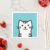 猫おもしろいポートレート スタンダードカクテルナプキン (インサイチュ)