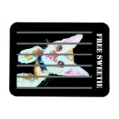 猫おもしろいマグネットフリー菓子 マグネット (横)