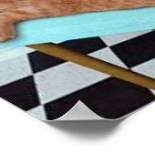 猫おもしろいマッサージ ポスター (角)