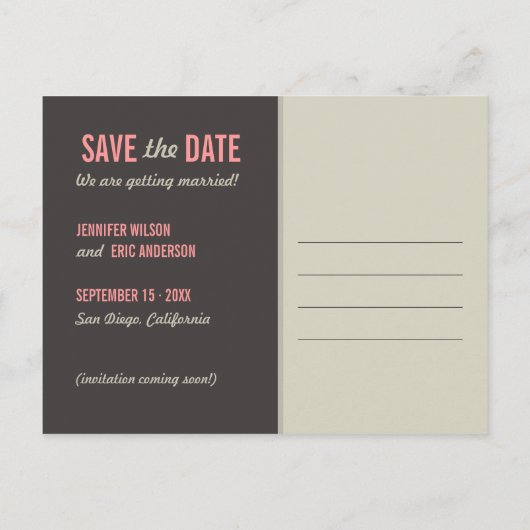 猫おもしろいマンガの日付はがきを保存 案内ポストカード (裏面)