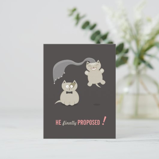 猫おもしろいマンガの日付はがきを保存 案内ポストカード (スタンド正面)