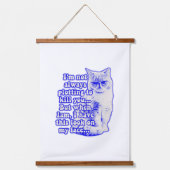 猫おもしろいミームと子猫好き 吊り下げ型タペストリー (正面)