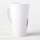 猫おもしろいミームと猫好き カフェラテマグ (左アングル)