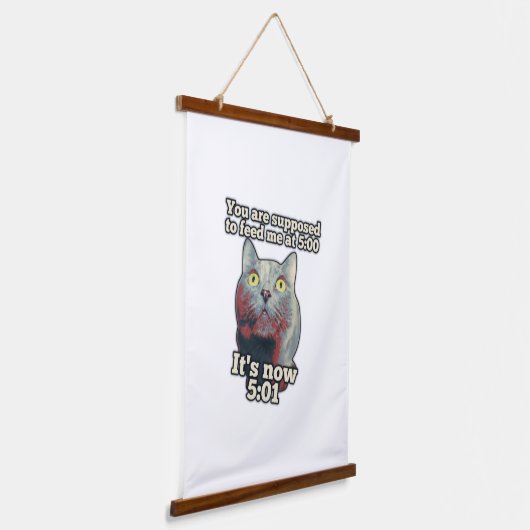 猫おもしろいミーム子猫猫好き 吊り下げ型タペストリー (傾斜あり)