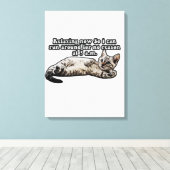 猫おもしろいミーム子猫 キャンバスプリント (インサイチュ (ウッドフロア))