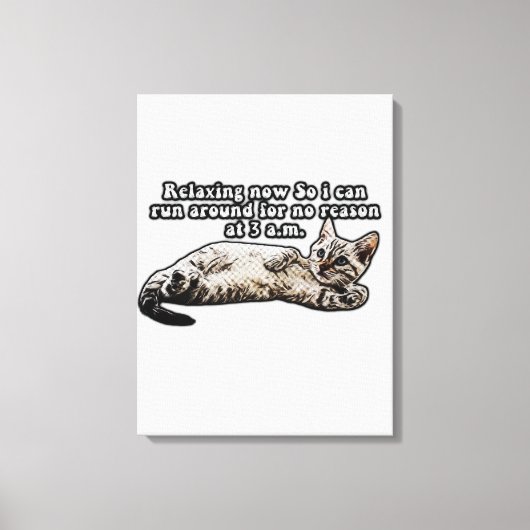 猫おもしろいミーム子猫 キャンバスプリント (正面)