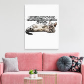 猫おもしろいミーム子猫 キャンバスプリント (インサイチュ (リビング))