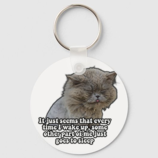 猫おもしろいミーム子猫 キーホルダー (正面)