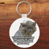 猫おもしろいミーム子猫 キーホルダー (正面)