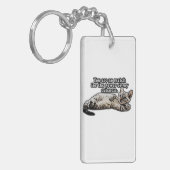 猫おもしろいミーム子猫 キーホルダー (正面左)