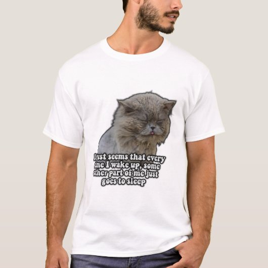猫おもしろいミーム子猫 Tシャツ (正面)