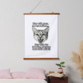 猫おもしろいミーム猫好き 吊り下げ型タペストリー (寝室)