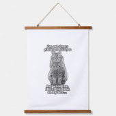 猫おもしろいミーム猫好き 吊り下げ型タペストリー (正面)