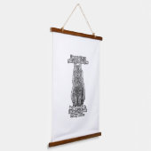 猫おもしろいミーム猫好き 吊り下げ型タペストリー (傾斜あり)