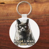 猫おもしろいミーム猫好き・子猫オーナー キーホルダー (正面)