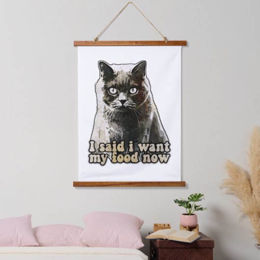 猫おもしろいミーム猫好き・子猫オーナー 吊り下げ型タペストリー (寝室)