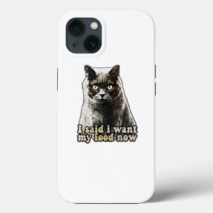猫おもしろいミーム猫好き・子猫オーナー iPhone 13ケース