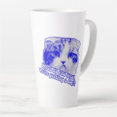 猫おもしろいミーム猫好き・猫オーナー カフェラテマグ (右アングル)