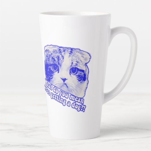 猫おもしろいミーム猫好き・猫オーナー カフェラテマグ (右)