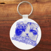 猫おもしろいミーム猫好き・猫オーナー キーホルダー (正面)