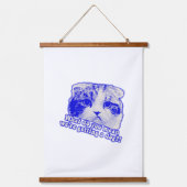 猫おもしろいミーム猫好き・猫オーナー 吊り下げ型タペストリー (正面)