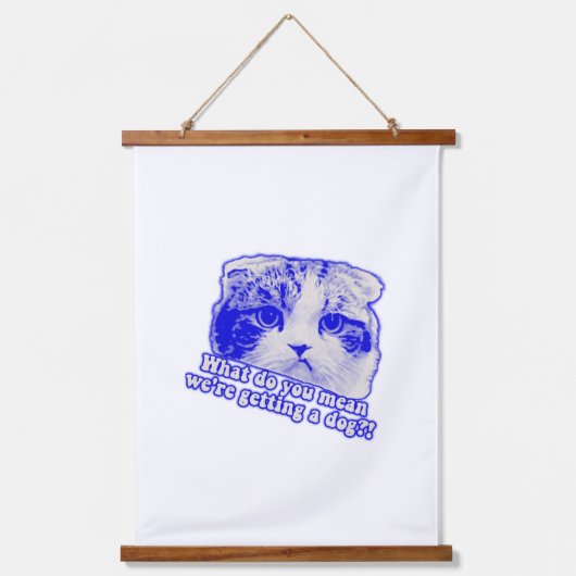 猫おもしろいミーム猫好き・猫オーナー 吊り下げ型タペストリー (正面)