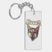 猫おもしろいミーム キーホルダー (正面左)