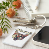 猫おもしろいミーム キーホルダー (正面右)