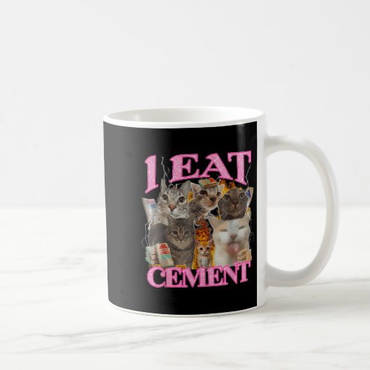 猫おもしろいミームIセ食べメント日本の引用文動物 コーヒーマグカップ (右)