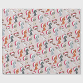 猫おもしろいメリークリスマスクリスマスかわいらし ラッピングペーパー (フラット)