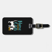 猫おもしろいユーモアの家は猫がいる場所 ラゲッジタグ (正面横)