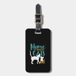 猫おもしろいユーモアの家は猫がいる場所 ラゲッジタグ