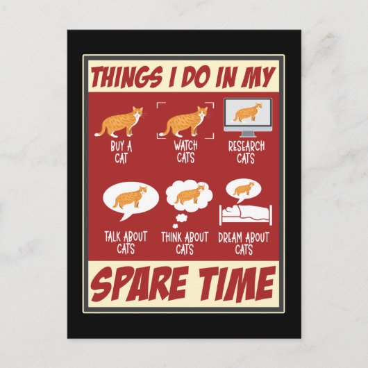 猫おもしろいラブキッテンユーモア猫好き ポストカード (正面)