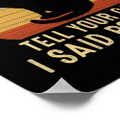 猫おもしろいレトロが猫にPspspsと言った ポスター (角)