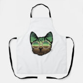 猫おもしろいレトロ エプロン (正面)