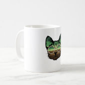 猫おもしろいレトロ コーヒーマグカップ (正面左)