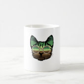 猫おもしろいレトロ コーヒーマグカップ (中央)