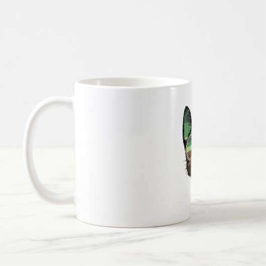 猫おもしろいレトロ コーヒーマグカップ (左)