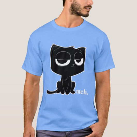 猫おもしろい不感児 Tシャツ (正面)