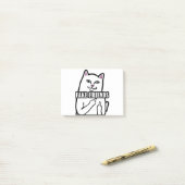 猫おもしろい中指フェイクフレンド ポストイット (デスク上)