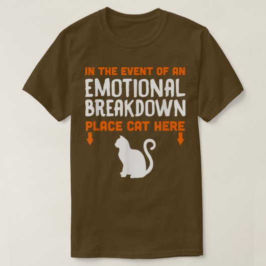 猫おもしろい中毒猫緊急計画 Tシャツ (デザイン正面)