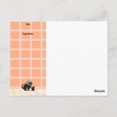 猫おもしろい主皿料理料理本レシピカード ポストカード (裏面)