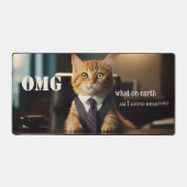 猫おもしろい事務所 デスクマット (正面)