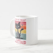 猫おもしろい今日は何気に日だ退職した コーヒーマグカップ (正面左)